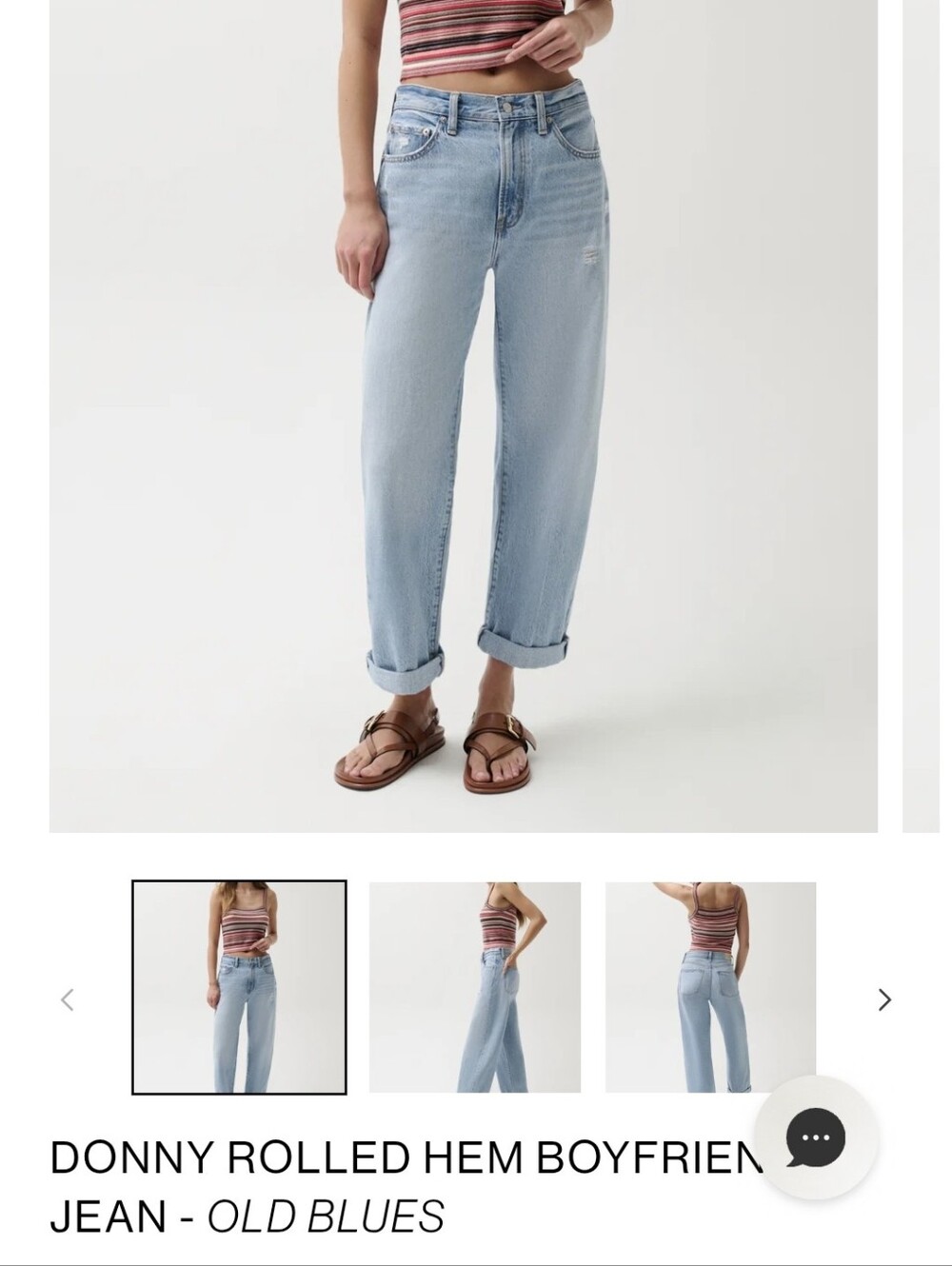 Pistola Donny Rolled Hem Boyfriend Jeans
